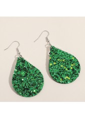 Green St. Patrick's Day Teardrop Earrings