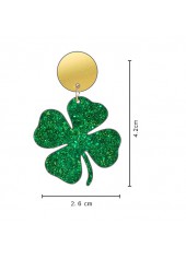 Four Leaf Clover Green St. Patrick's Day Earrings