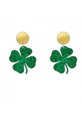 Four Leaf Clover Green St. Patrick's Day Earrings