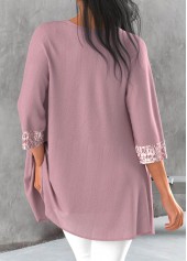 Sequin Light Pink 3/4 Sleeve Cardigan and Tank Top