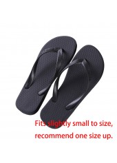 Black Toe Post Rubber Falt Flip Flops