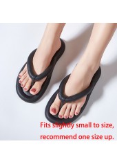 Black Rubber Toe Post Falt Flip Flops