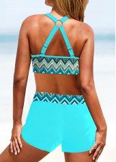 Plus Size Geometric Print Bikini Set