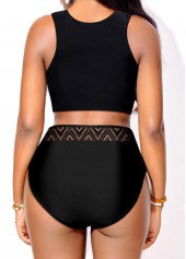 Wide Strap Lace Black Bikini Top-No Bottom