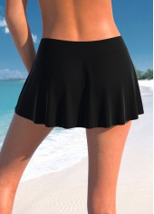 Floral Print Criss Cross Black Tankini Set