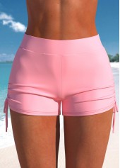 Multi Stripe Print Pink Wide Strap Tankini Set