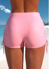 Multi Stripe Print Pink Wide Strap Tankini Set