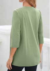 Lace Sage Green 3/4 Sleeve Cardigan and Tank Top