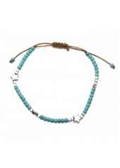 Beads Light Blue Star Detail Anklet