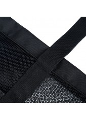 Open Design Mesh Detail Black Hand Bag