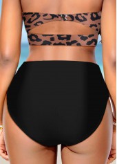 Leopard Criss Cross Light Coffee Bikini Set