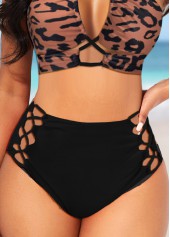 Leopard Criss Cross Light Coffee Bikini Set