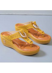 Toe Post Mid Heel Ginger Slippers