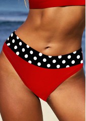Polka Dot Criss Cross Red Bikini Set