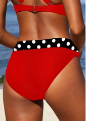 Polka Dot Criss Cross Red Bikini Set