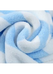 Striped Light Blue Contrast Beach Blanket