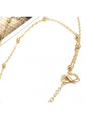 Shell Design Multi Color Metal Detail Necklace