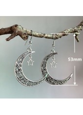 Silver Moon Design Iron Detail Earrings