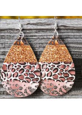 Multi Color Teardrop Animal Prints Earrings