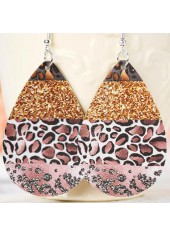 Multi Color Teardrop Animal Prints Earrings