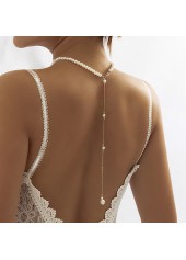 Pearl Design Silver Metal Round Necklace