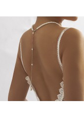 Pearl Design Silver Metal Round Necklace