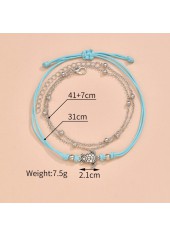 Turtle Design Silver Metal Anklet Set