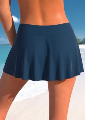 Drawstring Side Lace Navy Tankini Set