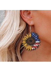Round Flower Design Multi Color Earrings