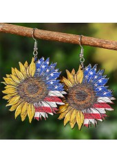 Round Flower Design Multi Color Earrings