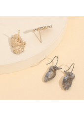 Butterfly Design Mint Green Asymmetrical Earring Set