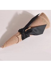 Bowknot Detail Knitwear Light Coffee Visor Hat