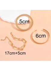 Alloy Gold Chain Design Bracelet Set