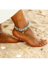 Alloy Design Star Silvery White Anklet