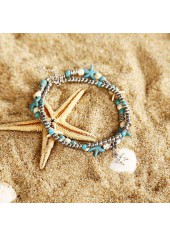Alloy Design Star Silvery White Anklet