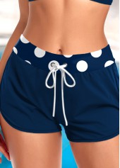 Polka Dot Circular Ring Navy Bikini Set