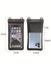 One Size Transparent Black Phone Case