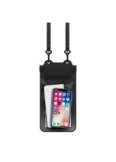 One Size Transparent Black Phone Case