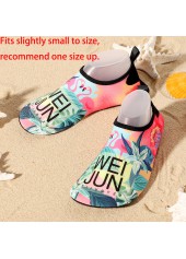 Multi Color Anti Slippery Letter Print Water Shoes