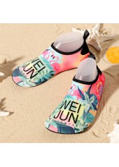 Multi Color Anti Slippery Letter Print Water Shoes