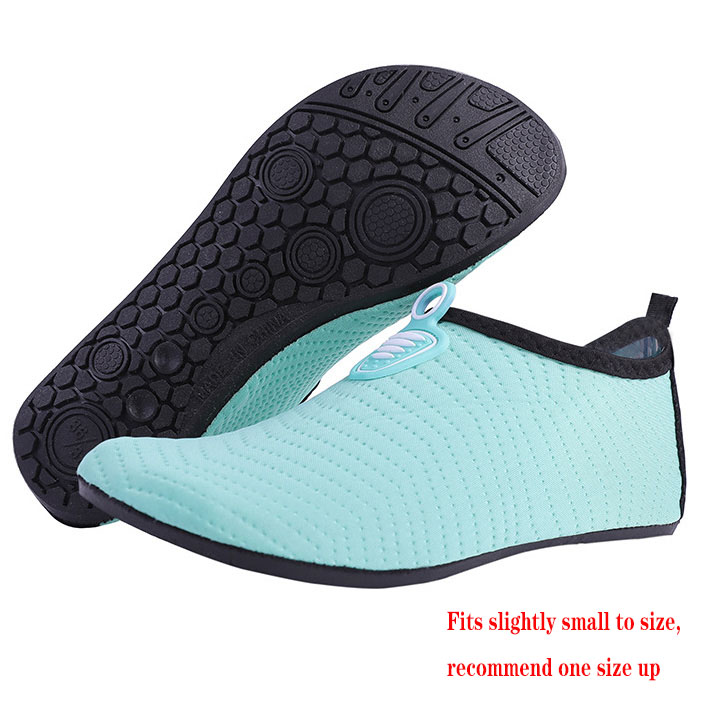 Mint Green Anti Slippery Polyester Water Shoes