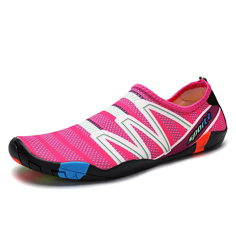 Neon Rose Red Anti Slippery Contrast Water Shoes