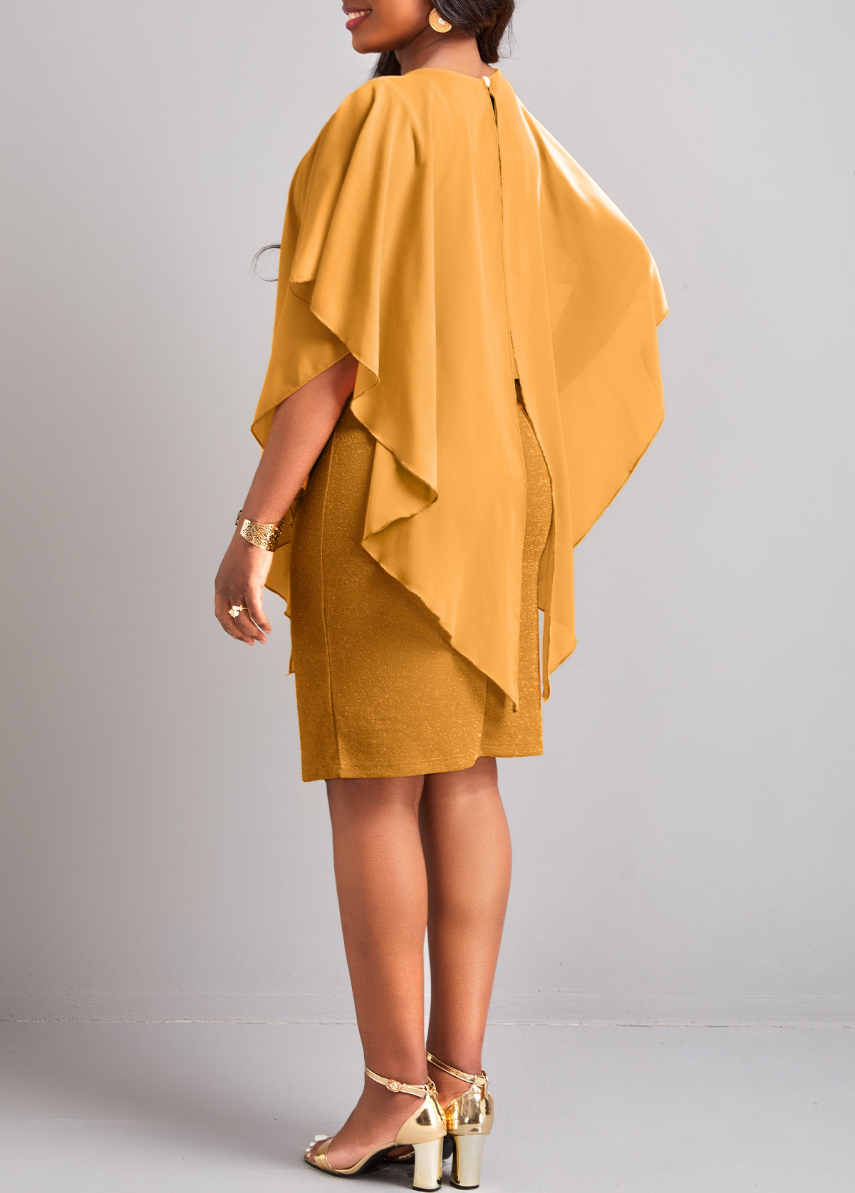 Ginger 3/4 Sleeve Round Neck Dress