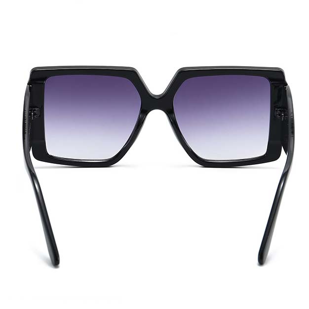 Ombre Large Frames Geometric Grey Sunglasses