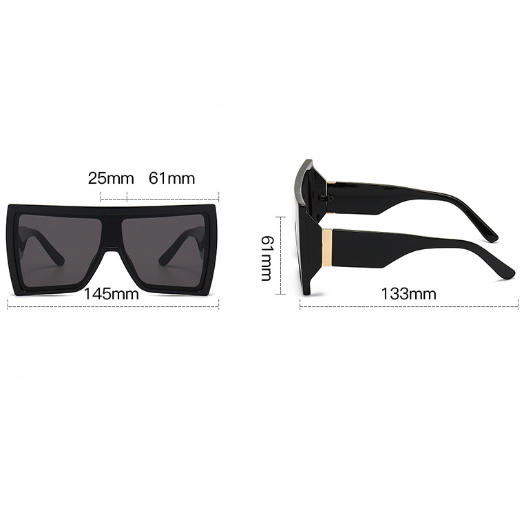 Large Frame Oversized Black Sunglasses For Men