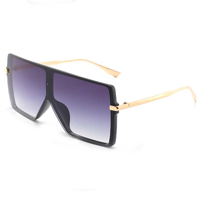 Foldable Large Frame Oversized Grey Sunglasses