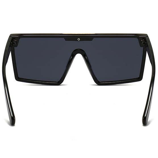 Large Frame Square Oversized Black Sunglasses