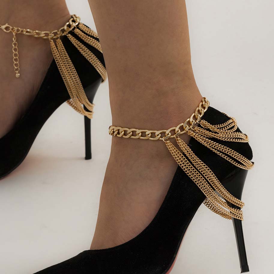 Chain Design Gold Layered Detail Anklet