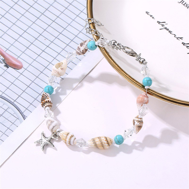 Multi Color Round Geometric Pattern Anklet
