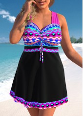Plus Size Neon Rose Red Swimdress Top-No Bottom